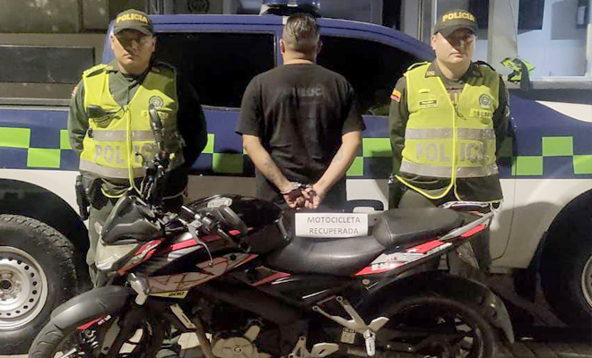 Capturado por hurto, el automotor era solicitado por la Fiscalía General 