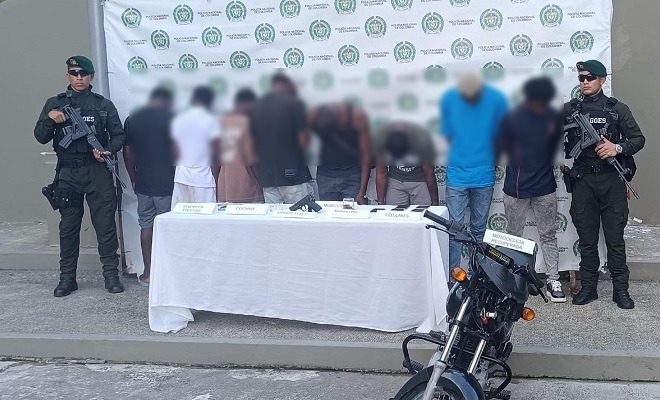 cuatro capturados y cuatro aprehendidos del GDCO los mexicanos