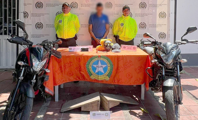 Capturado durante  diligencias de registro y allanamiento