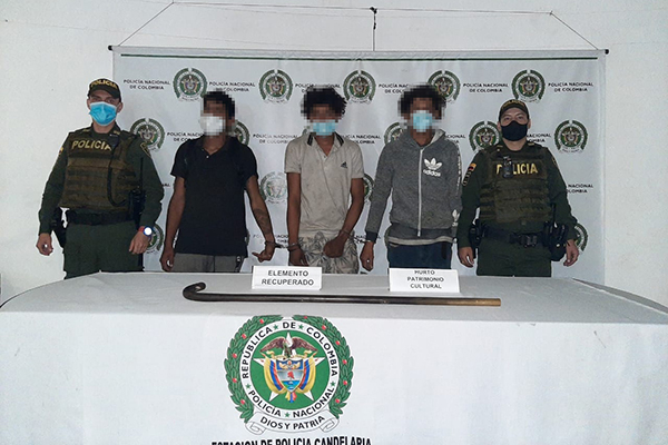 Tres capturados y recuperados elementos del patrimonio cultural de Medellín