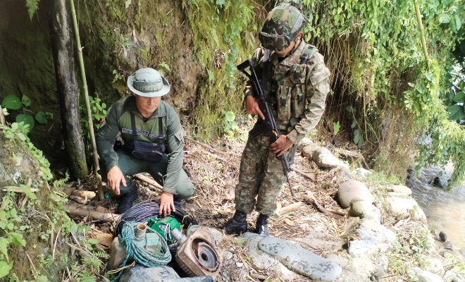 5 unidades productoras mineras ilícitas en Anserma