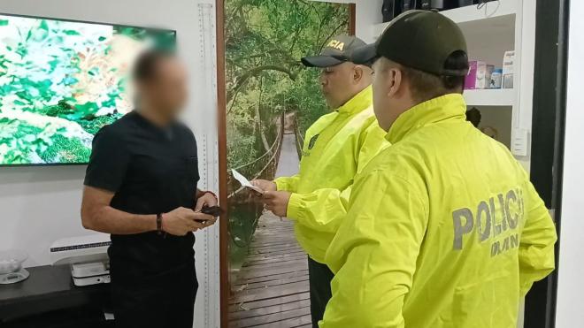 El capturado fue dejado a disposición de la fiscalía general de la Nación 