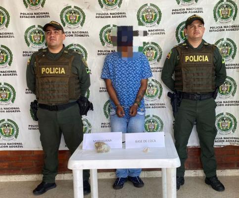 Este hombre sería un presunto expendedor de droga.