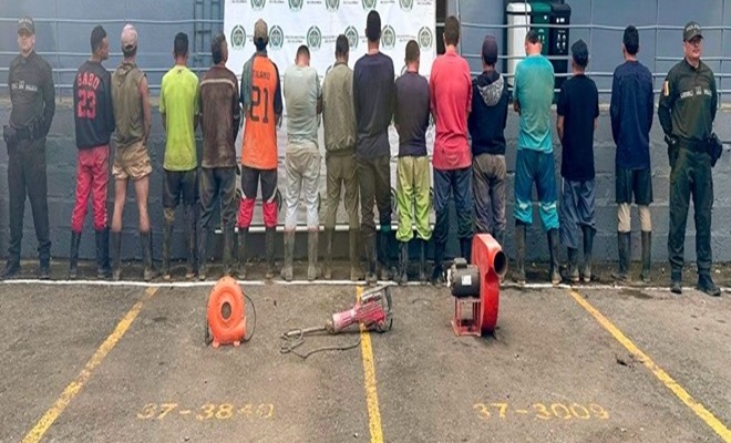 14 capturas por explotación ilicita de yacimiento minero