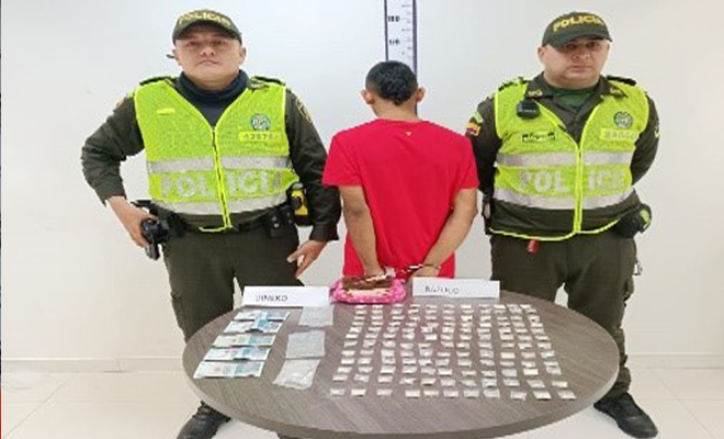 Policía capturó un hombre por tráfico  de estupefacientes en Villavicencio