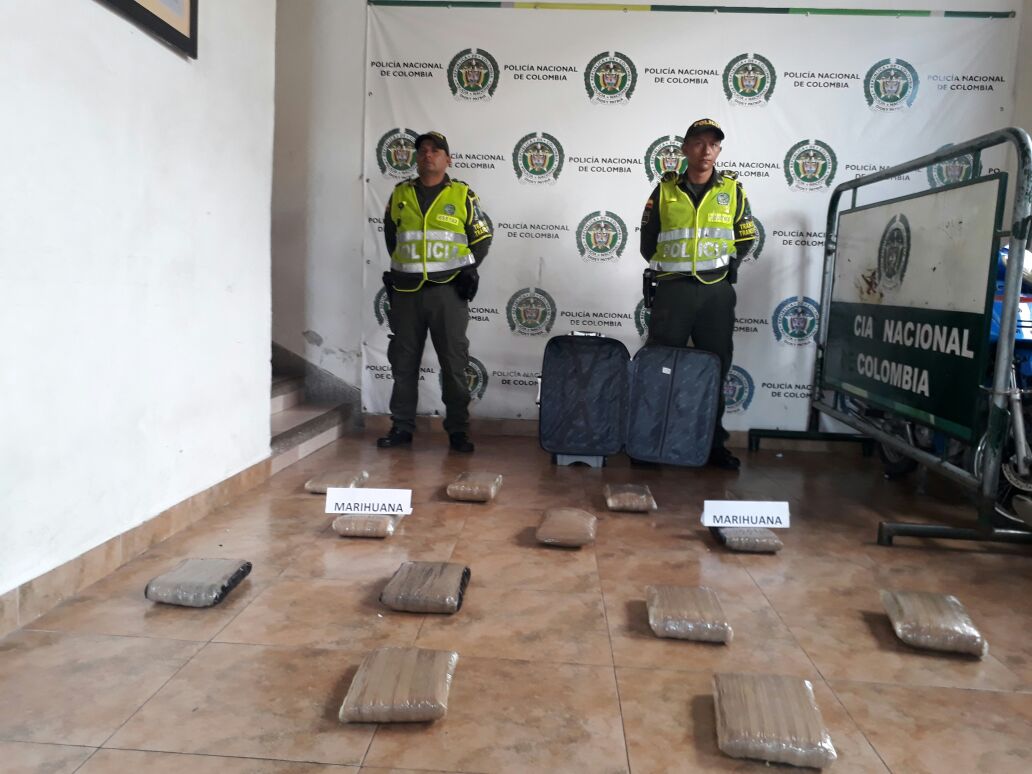 16 kilos de marihuana fue el hallazgo 