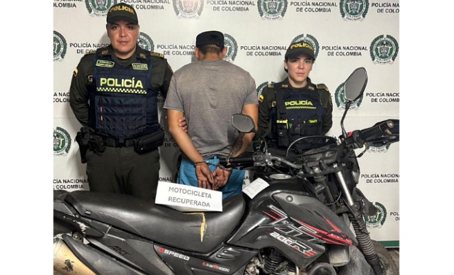 Captura por hurto de moto