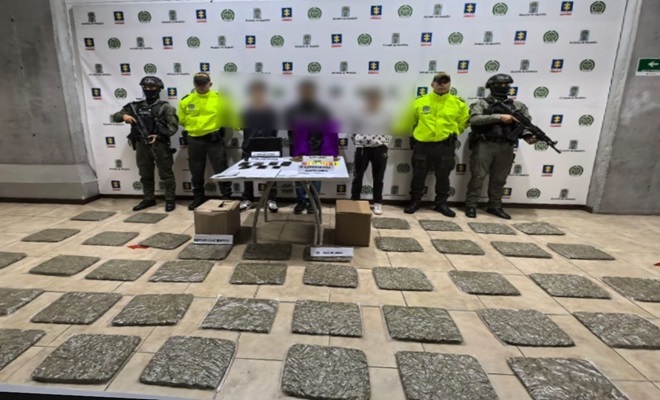 Una mujer y dos hombres fueron capturados en el desarrollo de una operación contra el tráfico de estupefacientes en Bello