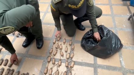 La pólvora incautada fue puesta a disposición de la autoridad competente