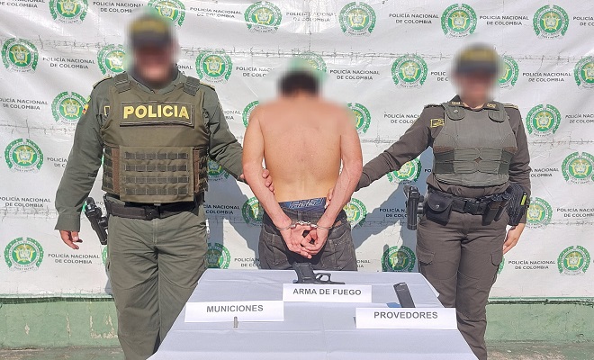 Capturado con porte ilegal de arma y tentativa 