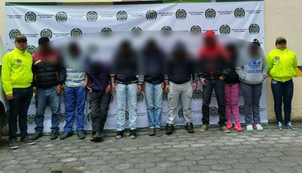 Cayeron los del parque, grupo delincuencial dedicado a la venta de bazuco