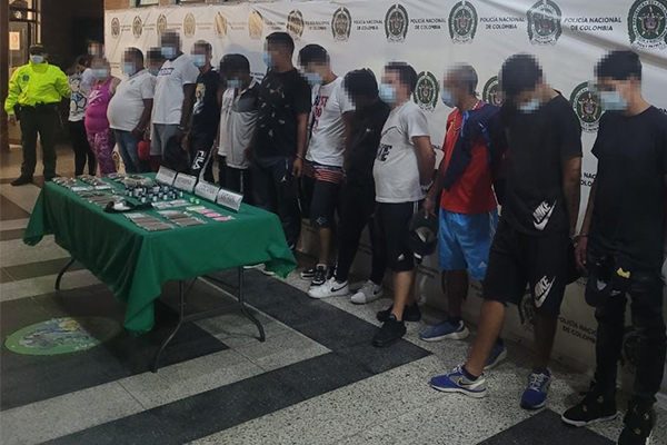 22 personas capturadas