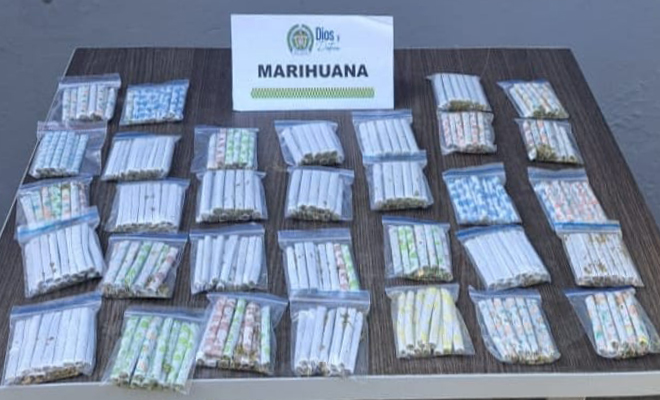 El estupefaciente estaba oculto en un matorral de uno de los potreros aledaños al parque, con el fin de evadir el control de las autoridades.