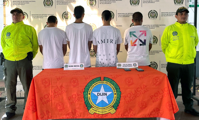 Cuatro sujetos que integraban este grupo delincuencial fueron puestos a disposición de la justicia por su responsabilidad en al menos 25 casos de hurto en Villavicencio y otros municipios del departamento del Meta y Casanare.