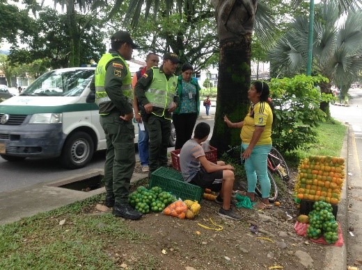 Actividades de seguimiento y control en los principales lugares de la ciudad
