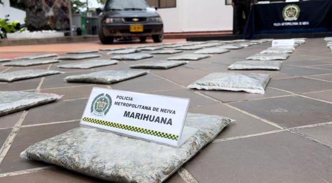 50.000 gramos de marihuana listos para su empaque, dosificación y comercialización.