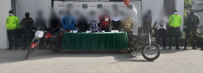 8 integrantes del clan del golfo dedicados a este flagelo fueron capturados durante acciones de la policía y el ejército nacional