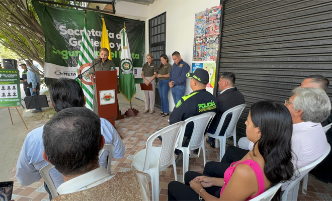 Acto protocolario la doctora Rafaela Cortés Zambrano, gobernadora del departamento del Meta