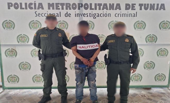 En Tunja, capturado alias “Stiwar” con amplio prontuario delictivo
