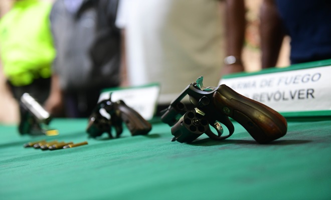 Armas de fuego incautadas