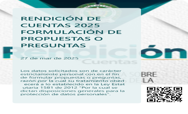 QR PQRS para rendición de cuentas