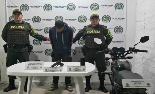 Capturado por porte ilegal de armas de fuego