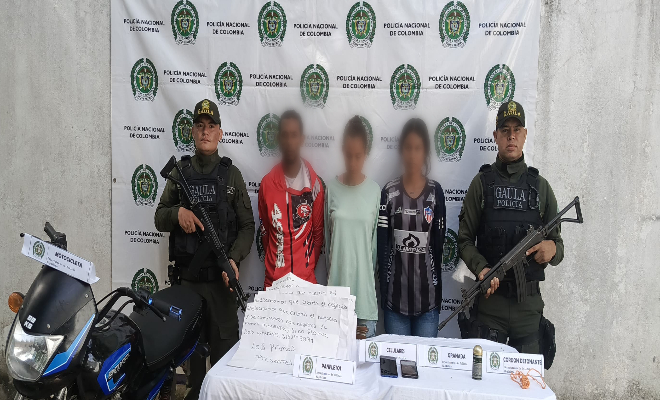 Dos mujeres y un hombre fueron capturados en Pivijay, intimidaban a comerciantes de este municipio.