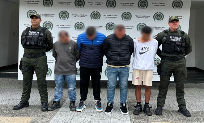 Capturados 'Los de la Vuelta'  por extorsión a comerciantes en Manizales