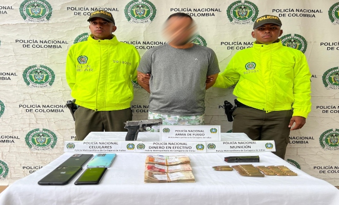 Capturado por porte ilegal de arma de fuego