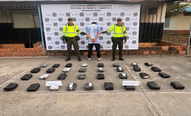 La Policía Nacional, logró la incautación de más de 33.000 dosis de marihuana y la captura de un hombre