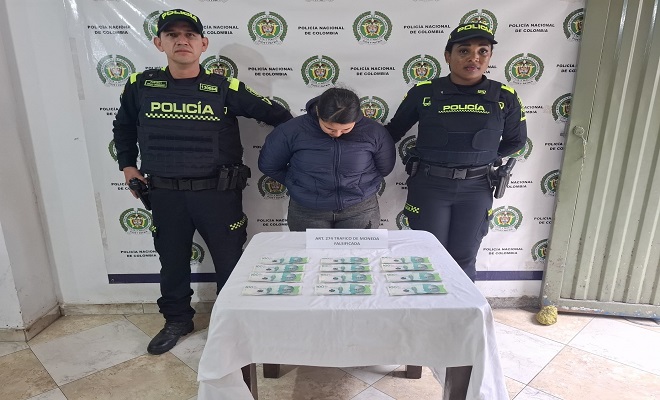 Capturada 'Yura' con más de un millón de pesos en billetes falsos