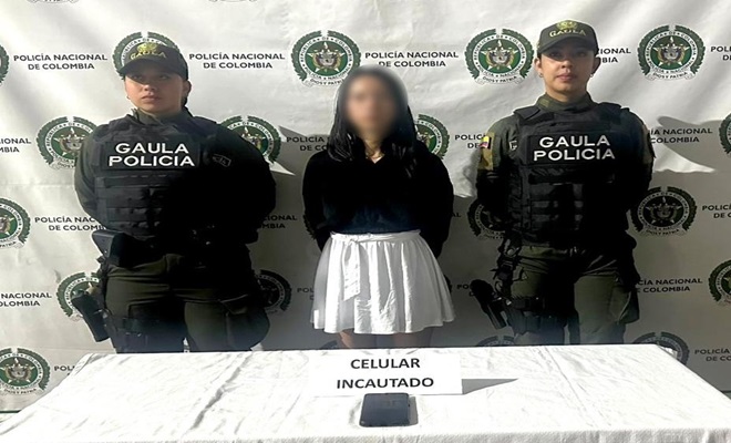 Mujer fue capturada en flagrancia por el delito de extorsión en  la comuna 14 El Poblado
