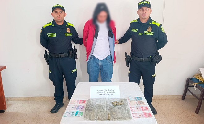 Capturada y estupefaciente incautado