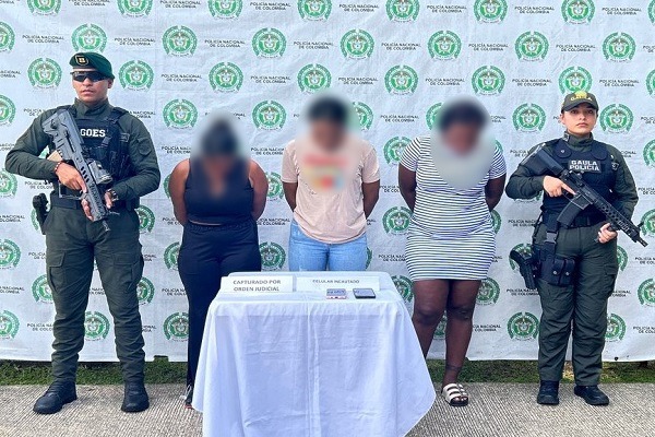 Capturadas cuatro mujeres por extorsión en operación “Poseidón” del GAULA y GOES