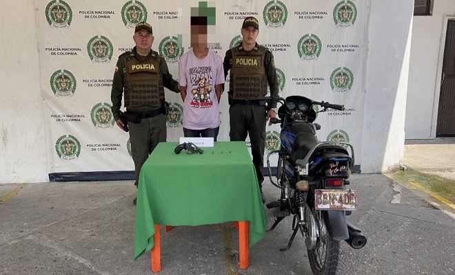 En flagrancia fue capturado “Breinner” por el delito de tráfico, fabricación o porte de armas de fuego