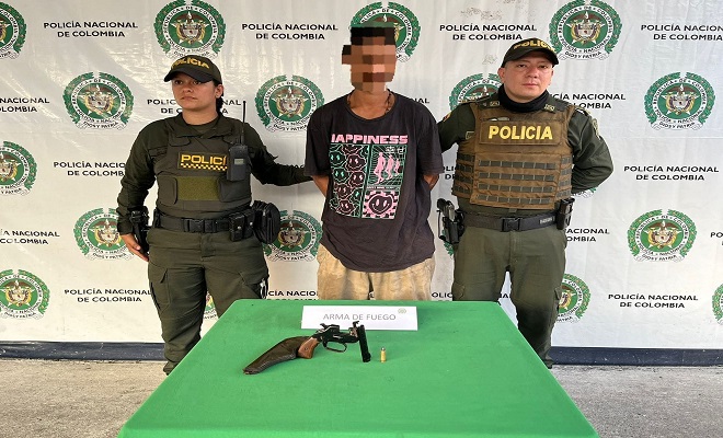 Capturado con arma de fuego