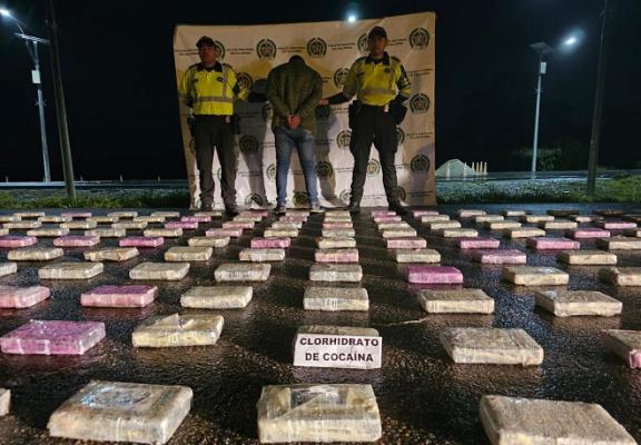 Capturado con 180 kilogramos de clorhidrato de cocaína