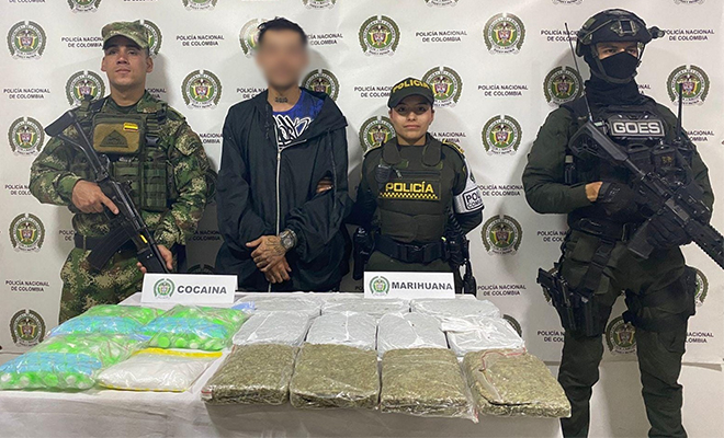 Capturado en Betulia con más de 5 kilos de marihuana y otras sustancias ilícitas
