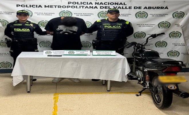 Sorprendido en Laureles cobrando una extorsión
