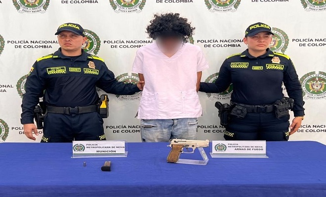 Operativo en Neiva deja un capturado por porte ilegal de arma