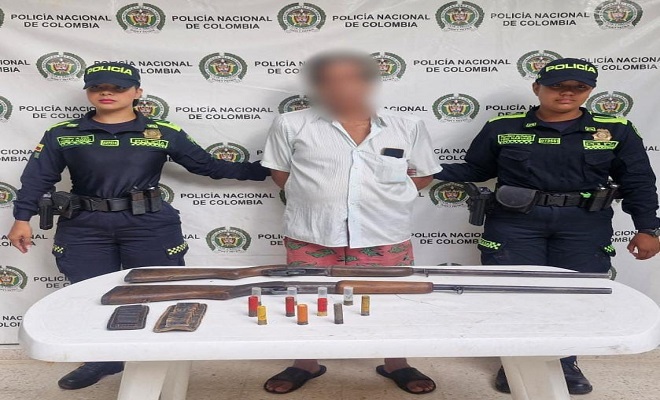 Capturado en flagrancia por porte ilegal de armas en Aipe Huila