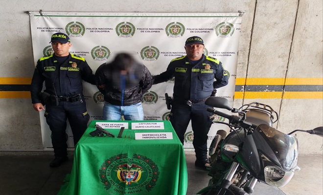 Capturado hombre de 33 años por los delitos de porte ilegal de armas.