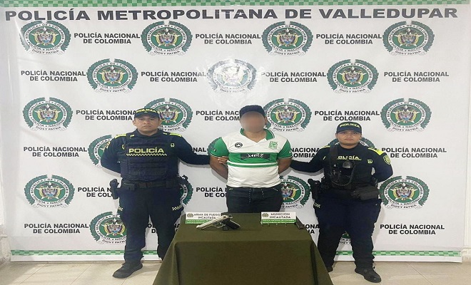 Una persona capturada por el delito de por porte ilegal de armas 