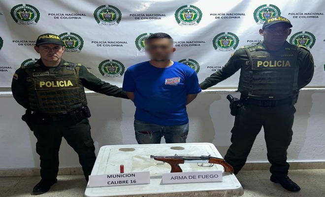 Capturado sujeto que portaba un arma de fuego ilegal