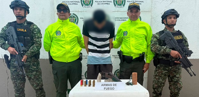 Capturado y elementos incautados