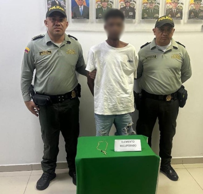 Capturado por hurtar una cadena de oro en el Centro Historico
