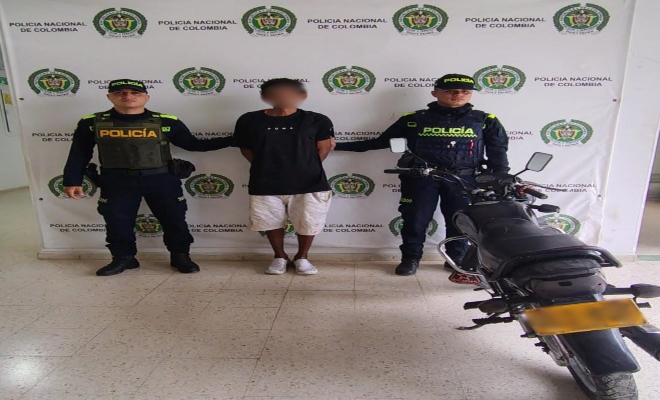 Capturado por hurto de motocicleta