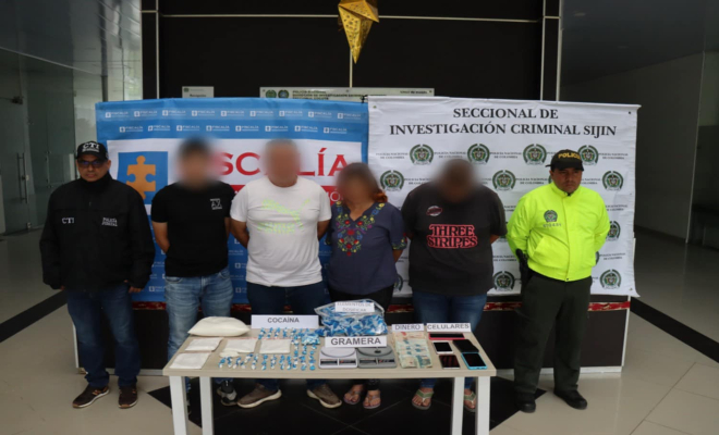  La Policía Nacional desarticuló un centro de acopio de estupefacientes en Cúcuta, capturado a cuatro personas