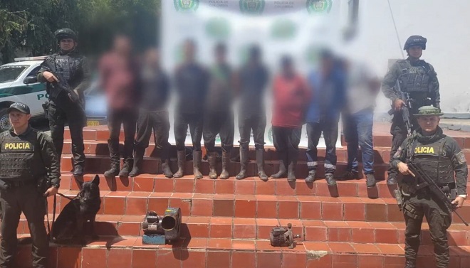 Capturados y elementos incautados