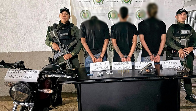 Capturados y elementos incautados